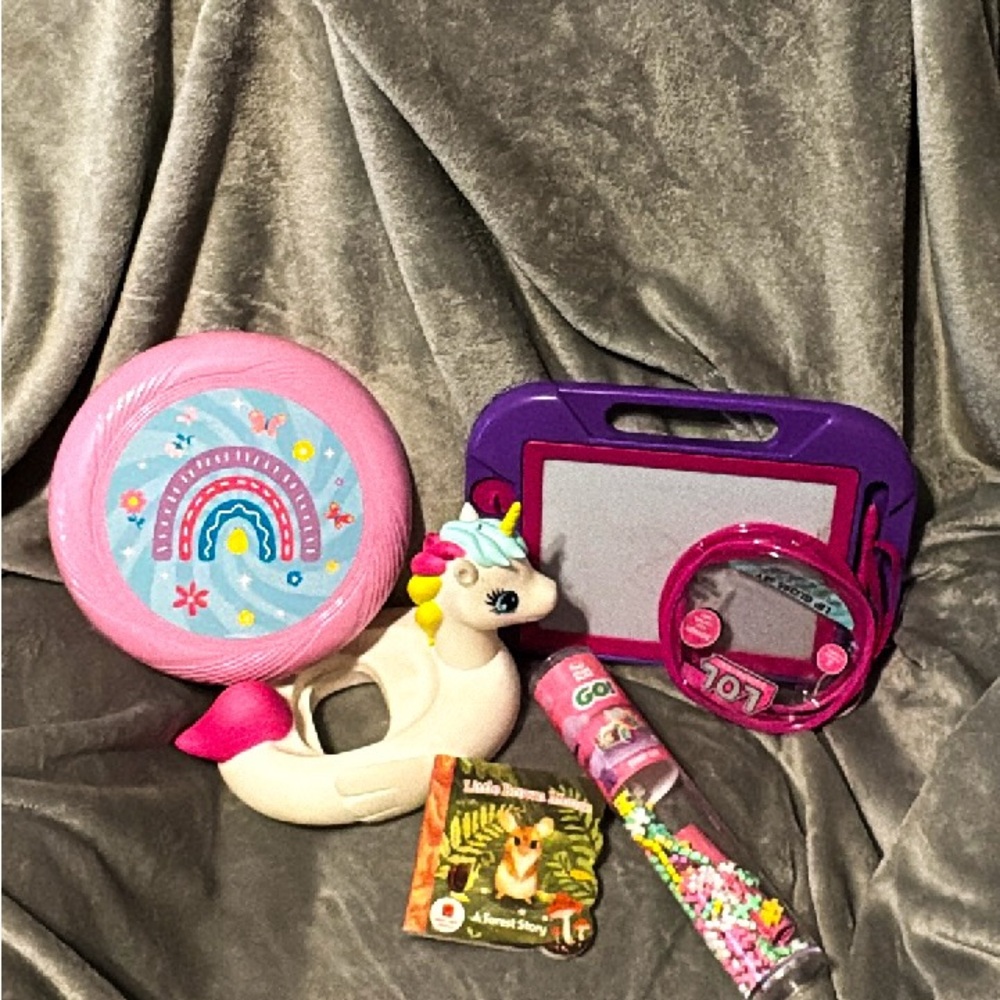 Unicorn and Rainbow Kids Toy Set - Pink and Purple